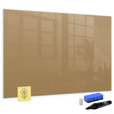 Magnetic marker board in dark beige