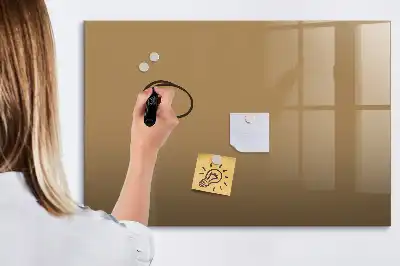 Magnetic marker board in dark beige