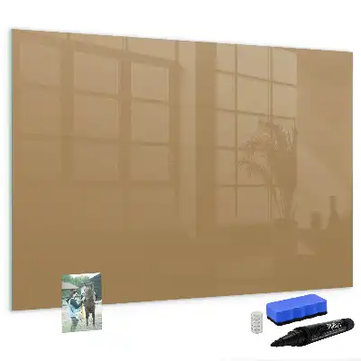 Magnetic marker board in dark beige