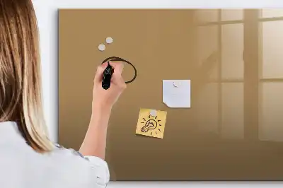 Magnetic marker board in dark beige