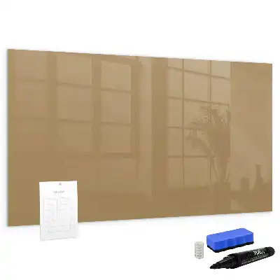 Magnetic marker board in dark beige