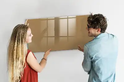 Magnetic marker board in dark beige