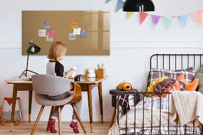Magnetic marker board in dark beige