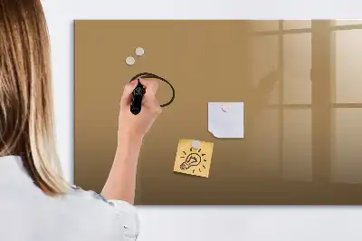 Magnetic marker board in dark beige