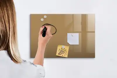 Magnetic marker board in dark beige