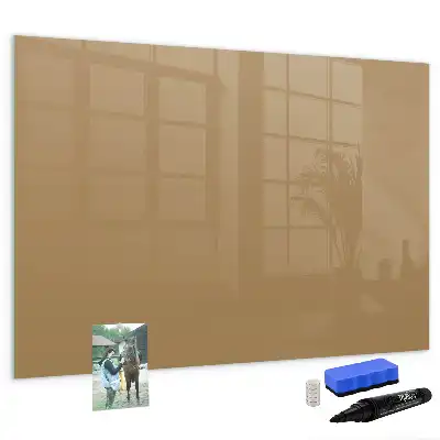 Magnetic marker board in dark beige