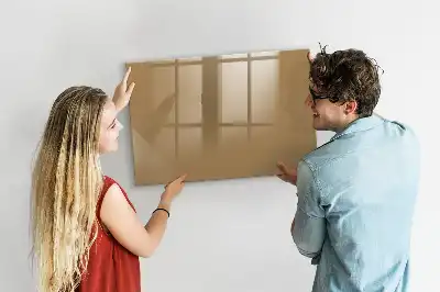 Magnetic marker board in dark beige