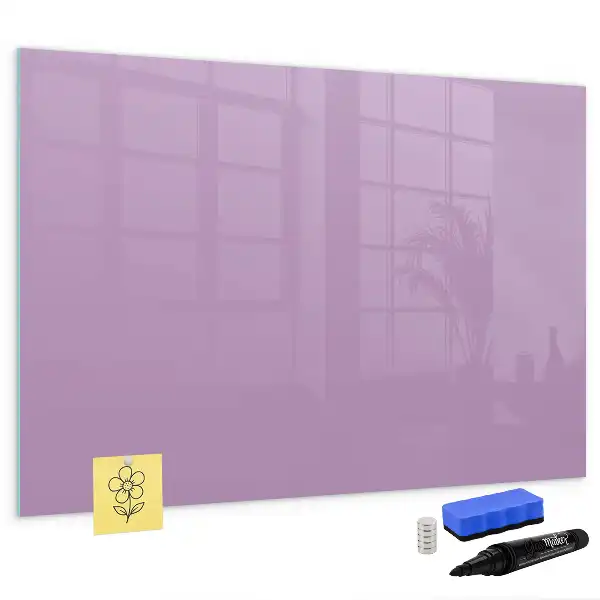 Magnetic glass dry erase board Lilas model
