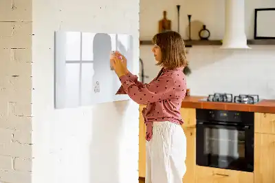 Magnetic glass dry erase board off-white