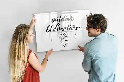 Magnetic glass dry erase board for outdoor adventure