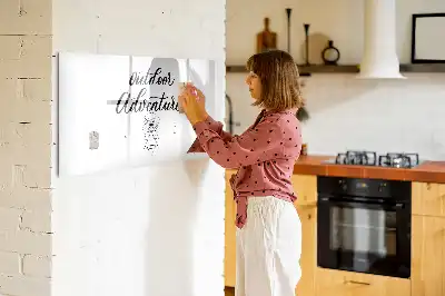 Magnetic glass dry erase board for outdoor adventure