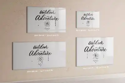 Magnetic glass dry erase board for outdoor adventure