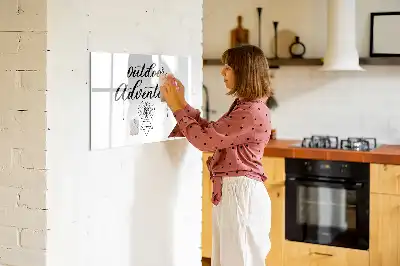 Magnetic glass dry erase board for outdoor adventure