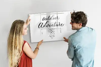 Magnetic glass dry erase board for outdoor adventure