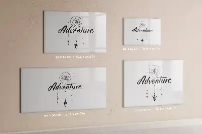 Magnetic glass dry erase board adventure design