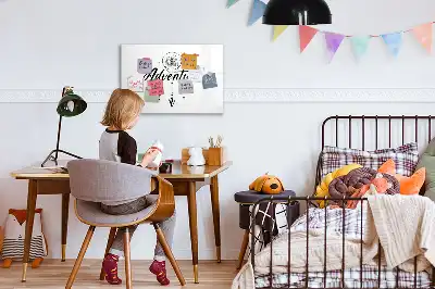 Magnetic glass dry erase board adventure design