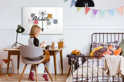 Magnetic glass dry erase board adventure design
