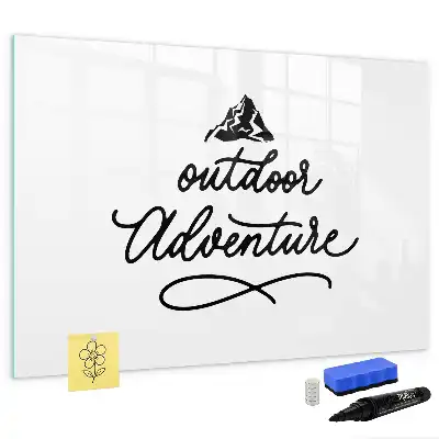 Magnetic glass dry erase board outdoor adventure design