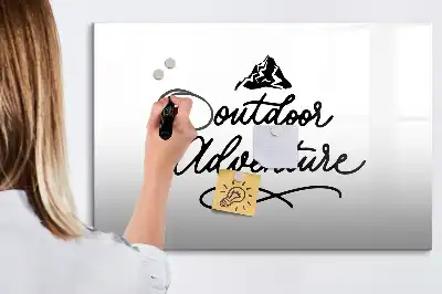 Magnetic glass dry erase board outdoor adventure design