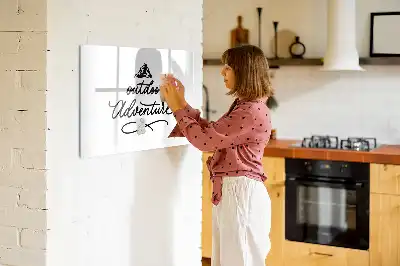 Magnetic glass dry erase board outdoor adventure design