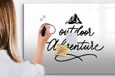 Magnetic glass dry erase board outdoor adventure design