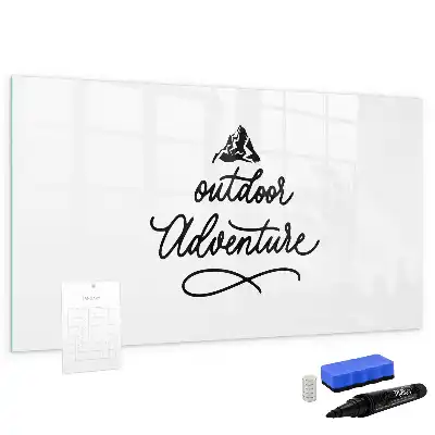 Magnetic glass dry erase board outdoor adventure design