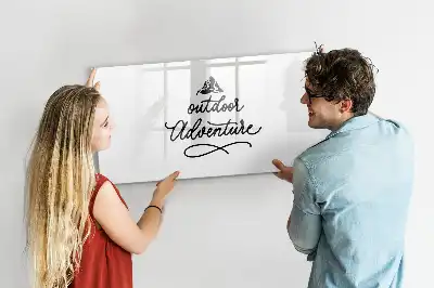 Magnetic glass dry erase board outdoor adventure design