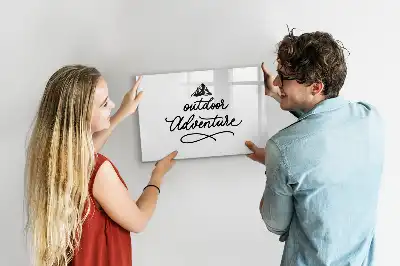 Magnetic glass dry erase board outdoor adventure design