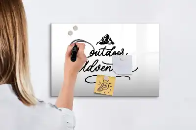Magnetic glass dry erase board outdoor adventure design