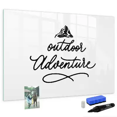 Magnetic glass dry erase board outdoor adventure design