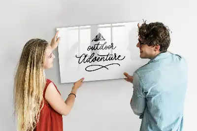 Magnetic glass dry erase board outdoor adventure design