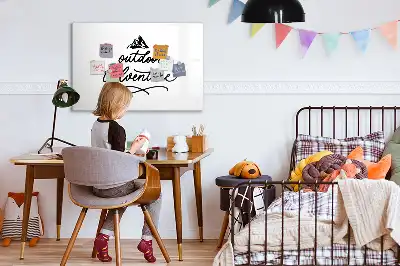 Magnetic glass dry erase board outdoor adventure design