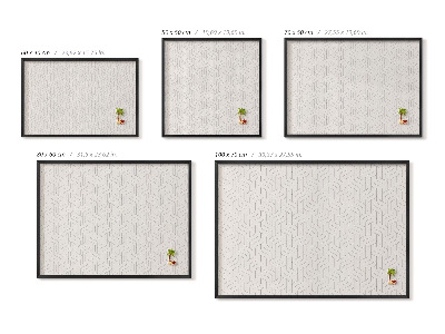 Magnetic board with black frame Regular linear pattern