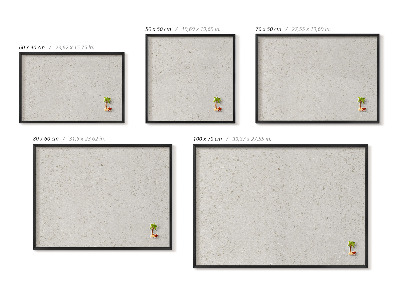 Magnetic board with black frame Light stoneware