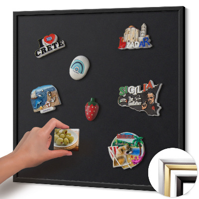 Magnetic board with black frame Black color