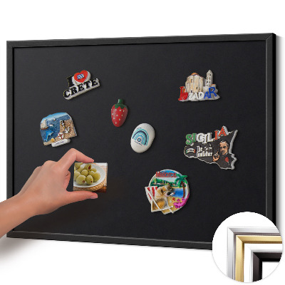 Magnetic board with black frame Black color