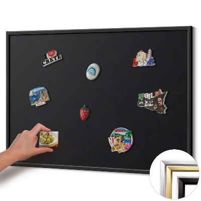 Magnetic board with black frame Black color