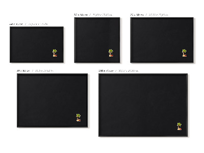 Magnetic board with black frame Black color