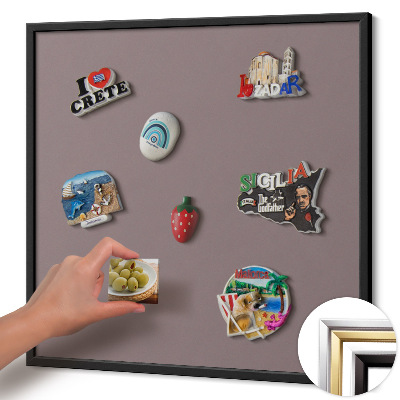 Magnetic board with black frame Light brown color