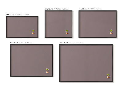 Magnetic board with black frame Light brown color