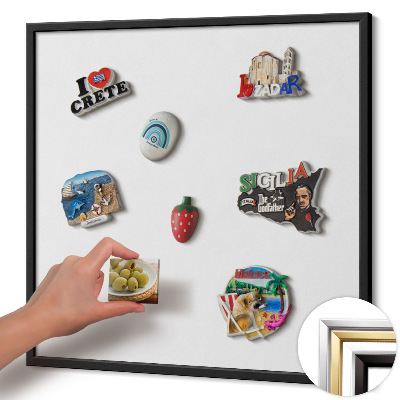 Magnetic board with black frame White color