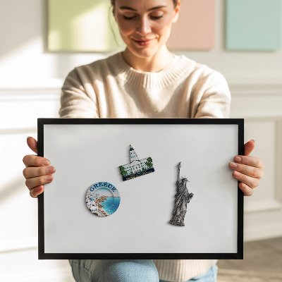 Magnetic board with black frame White color