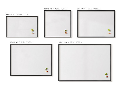 Magnetic board with black frame White color