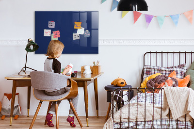 Magnetic board for wall Blue color