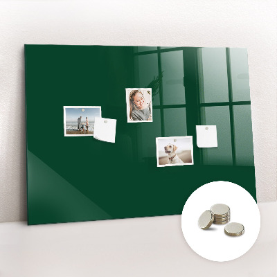 Magnetic board for wall Bottle green color