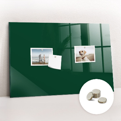 Magnetic board for wall Bottle green color