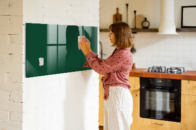 Magnetic board for wall Bottle green color