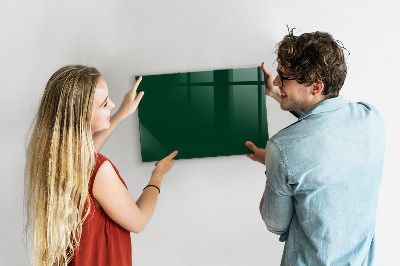 Magnetic board for wall Bottle green color