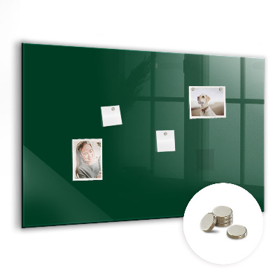 Magnetic board for wall Bottle green color