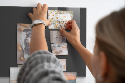 Magnetic board for wall Gray color